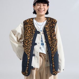 FREAK'S STORE ベスト ジレ コットンナイロン ツイル リバーシブル ボアベスト レディース