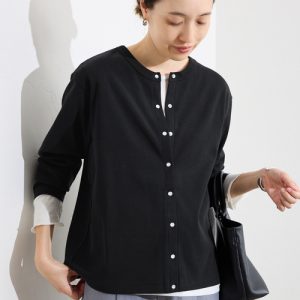 SLOBE IENA カーディガン 「WEB限定/追加」フライスパールボタンカーディガン レディース