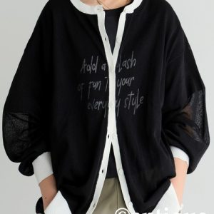 antiqua 「antiqua」 「patterntorso」ニットカーディガン P ブラック レディース