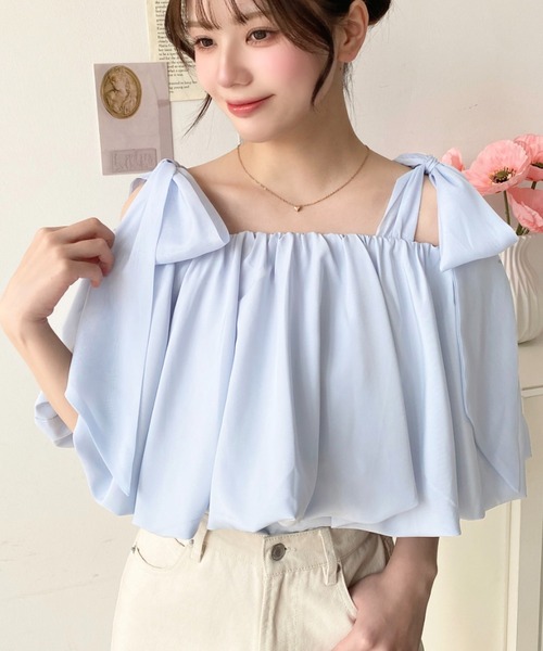 moment+ 「moment+」 半袖ブラウス M ホワイト系その他 レディース - 画像 (5)