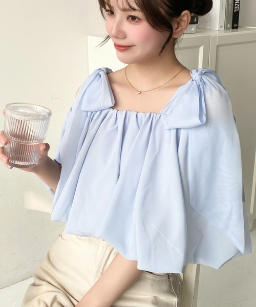 moment+ 「moment+」 半袖ブラウス M ホワイト系その他 レディース - 画像 (6)