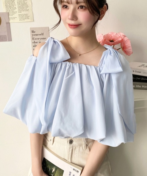 moment+ 「moment+」 半袖ブラウス M ホワイト系その他 レディース - 画像 (7)