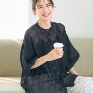 coca ブラウス シャツ シアーボリュームブラウス レディース