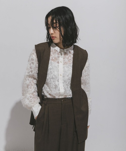 LEPSIM ベスト ジレ ハニカムドビーベスト 572590 レディース - 画像 (4)