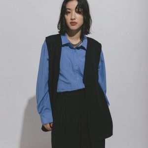 LEPSIM ベスト ジレ ハニカムドビーベスト 572590 レディース