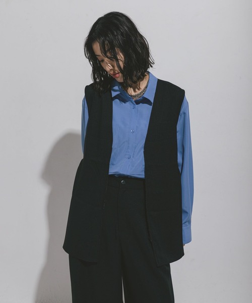 LEPSIM ベスト ジレ ハニカムドビーベスト 572590 レディース - 画像 (6)