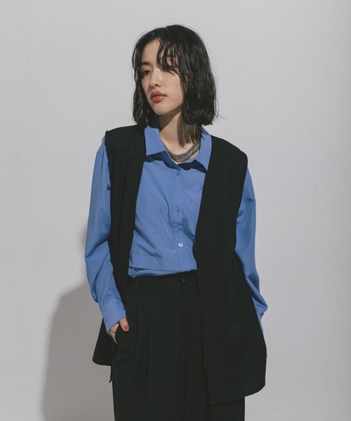 LEPSIM ベスト ジレ ハニカムドビーベスト 572590 レディース - 画像 (7)