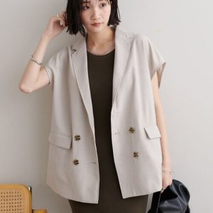 Discoat 「DISCOAT」 ベスト FREE ライトグレー レディース