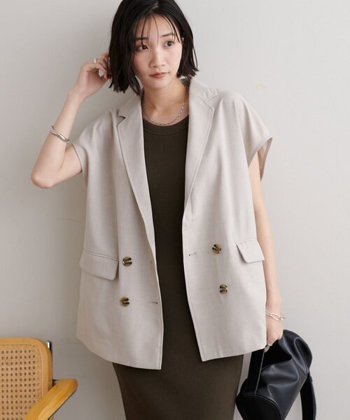 Discoat 「DISCOAT」 ベスト FREE ライトグレー レディース