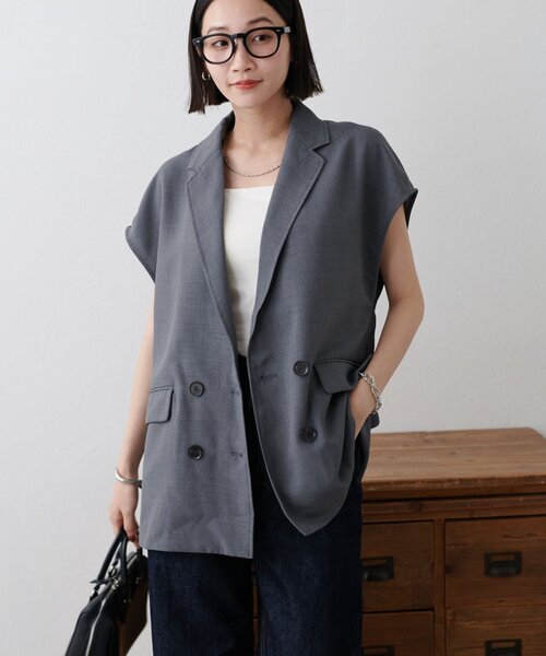 Discoat 「DISCOAT」 ベスト FREE ライトグレー レディース - 画像 (7)