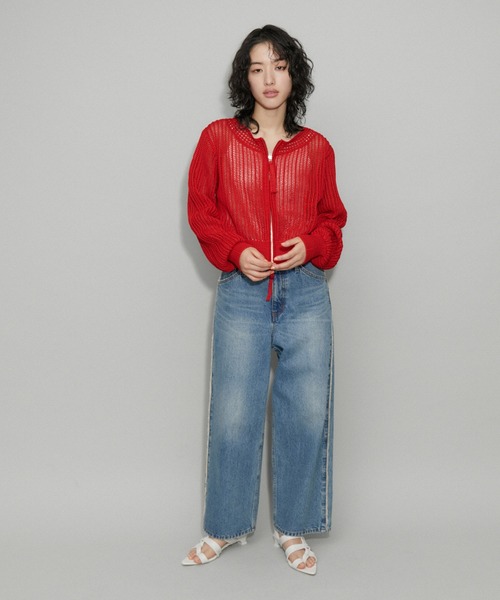 ADAM ET ROPE' 「ADAM ROPE'」 ニットカーディガン FREE オフホワイト レディース - 画像 (4)