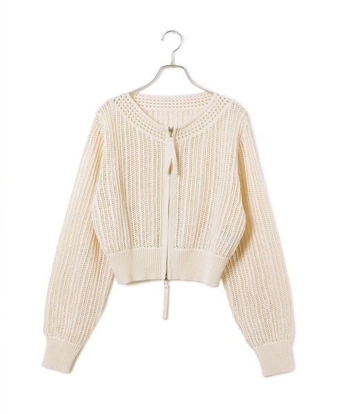 ADAM ET ROPE' 「ADAM ROPE'」 ニットカーディガン FREE オフホワイト レディース - 画像 (5)