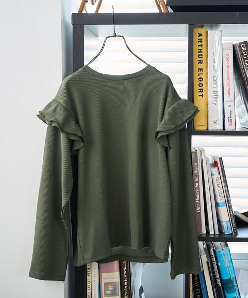 FREAK'S STORE tシャツ 限定展開 ワッフル フリル 袖 ロング スリーブ プルオーバー レディース - 画像 (6)