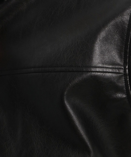 BAYFLOW ブルゾン アウター ヴィンテージライクエコレザージャケット メンズ - 画像 (8)