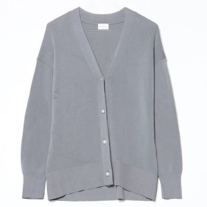 green label relaxing 「green relaxing」 ニットカーディガン FREE グレー レディース