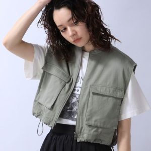 JEANASIS 「JEANASIS」 ベスト FREE カーキ レディース