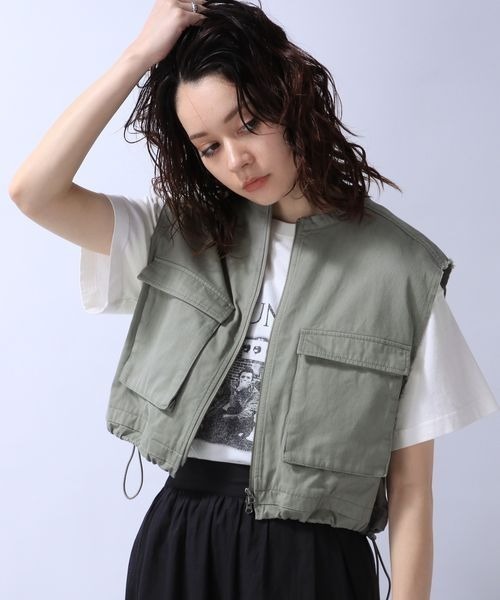 JEANASIS 「JEANASIS」 ベスト FREE カーキ レディース