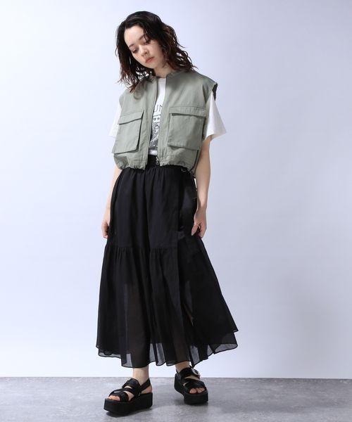 JEANASIS 「JEANASIS」 ベスト FREE カーキ レディース - 画像 (3)