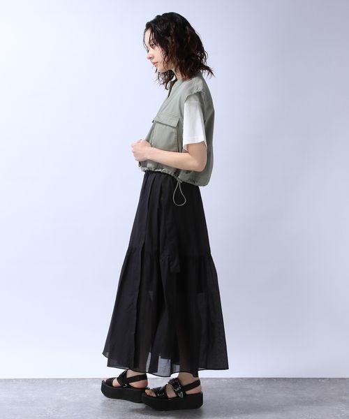 JEANASIS 「JEANASIS」 ベスト FREE カーキ レディース - 画像 (4)