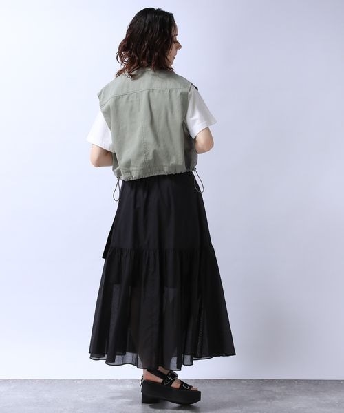 JEANASIS 「JEANASIS」 ベスト FREE カーキ レディース - 画像 (5)