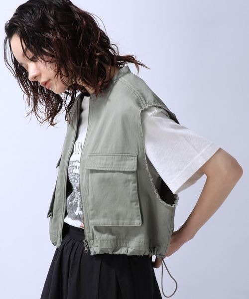 JEANASIS 「JEANASIS」 ベスト FREE カーキ レディース - 画像 (6)