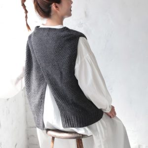 soulberry 「soulberry」 ニットベスト M チャコールグレー レディース