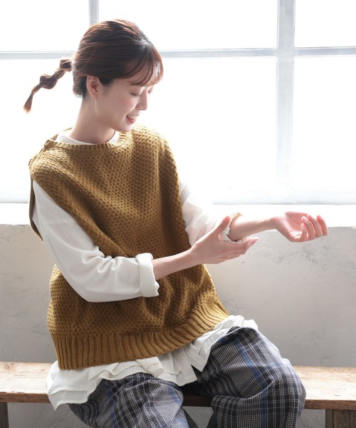 soulberry 「soulberry」 ニットベスト M チャコールグレー レディース - 画像 (2)