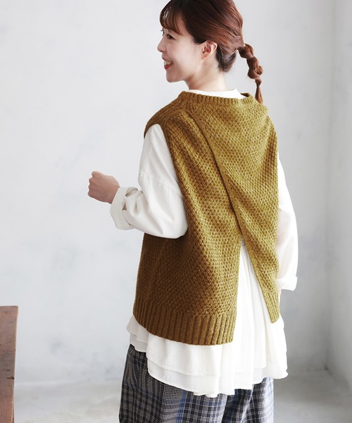 soulberry 「soulberry」 ニットベスト M チャコールグレー レディース - 画像 (4)