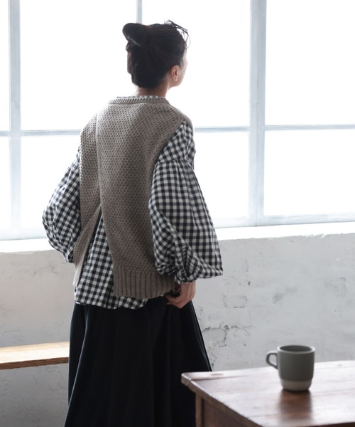 soulberry 「soulberry」 ニットベスト M チャコールグレー レディース - 画像 (6)