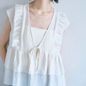 meilmada 「meilmada」 ベスト MEDIUM オフホワイト レディース