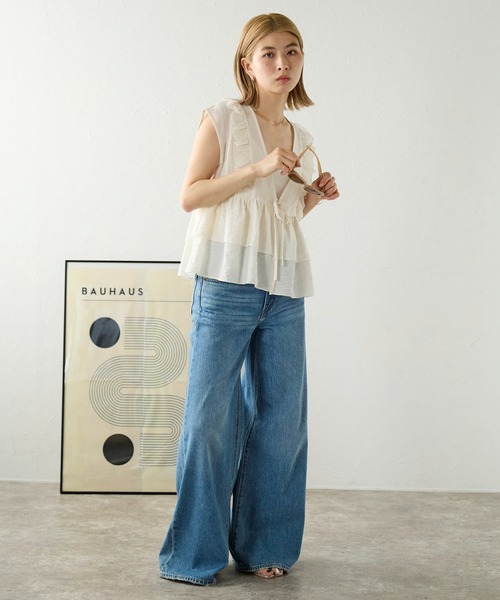 meilmada 「meilmada」 ベスト MEDIUM オフホワイト レディース - 画像 (3)