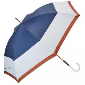 umbulatio エアリーライトUVブロック 長傘55cm ブロックボーダー プルシャンブルー S155-1112NV1-BE