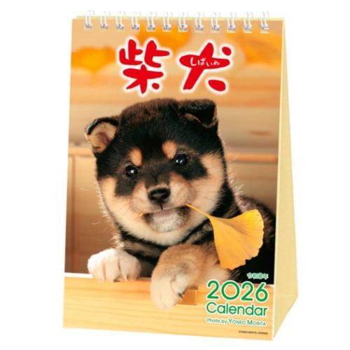 2026 Calendar 森田米雄 まるごと柴犬 卓上カレンダー2026年 スケジュール いぬ アクティブコーポレーション