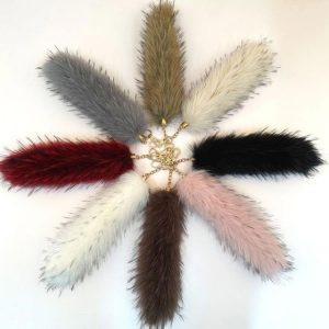 しっぽ 尻尾 バッグチャーム キーホルダー しっぽアクセサリー フェイクファー ファー フォックス風 ふわふわ ファーチャーム カラーしっぽ 26cm