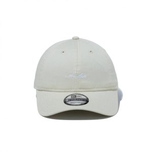 NEW ERA ニューエラ キャップ 9TWENTY スクリプトロゴ ウォッシュドコットン アイボリー × ホワイト 14525128 IVO 帽子