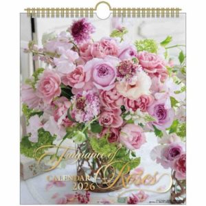 壁掛けカレンダー2026年 ばらの香り 2026Calendar フラワー APJ