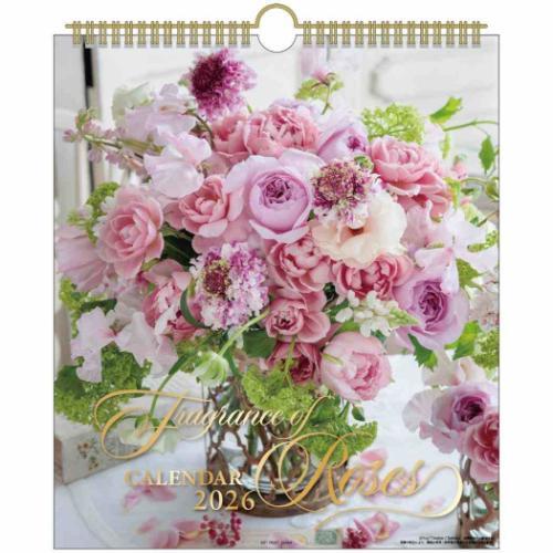 壁掛けカレンダー2026年 ばらの香り 2026Calendar フラワー APJ