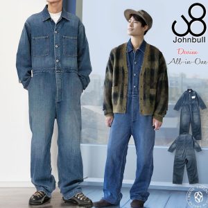 Johnbull ジョンブル メンズ 12.5オンスデニムオールインワン サロペット ヴィンテージ ワーカー ジーンズ ツナギ オーバーオール