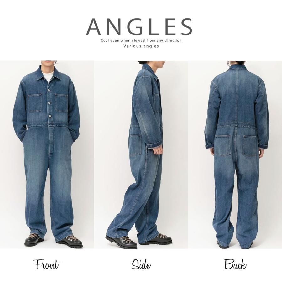 Johnbull ジョンブル メンズ 12.5オンスデニムオールインワン サロペット ヴィンテージ ワーカー ジーンズ ツナギ オーバーオール - 画像 (6)