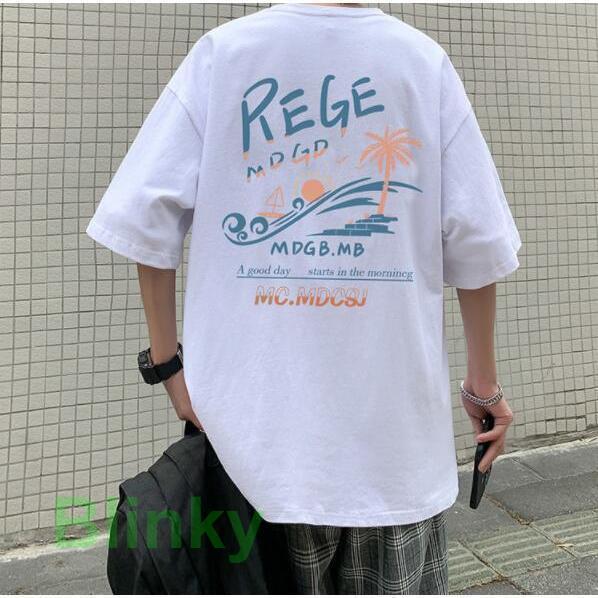 Tシャツ メンズ ビッグシルエット オーバーサイズ バックプリント 韓国ファッション ストリート系 レディース - 画像 (6)