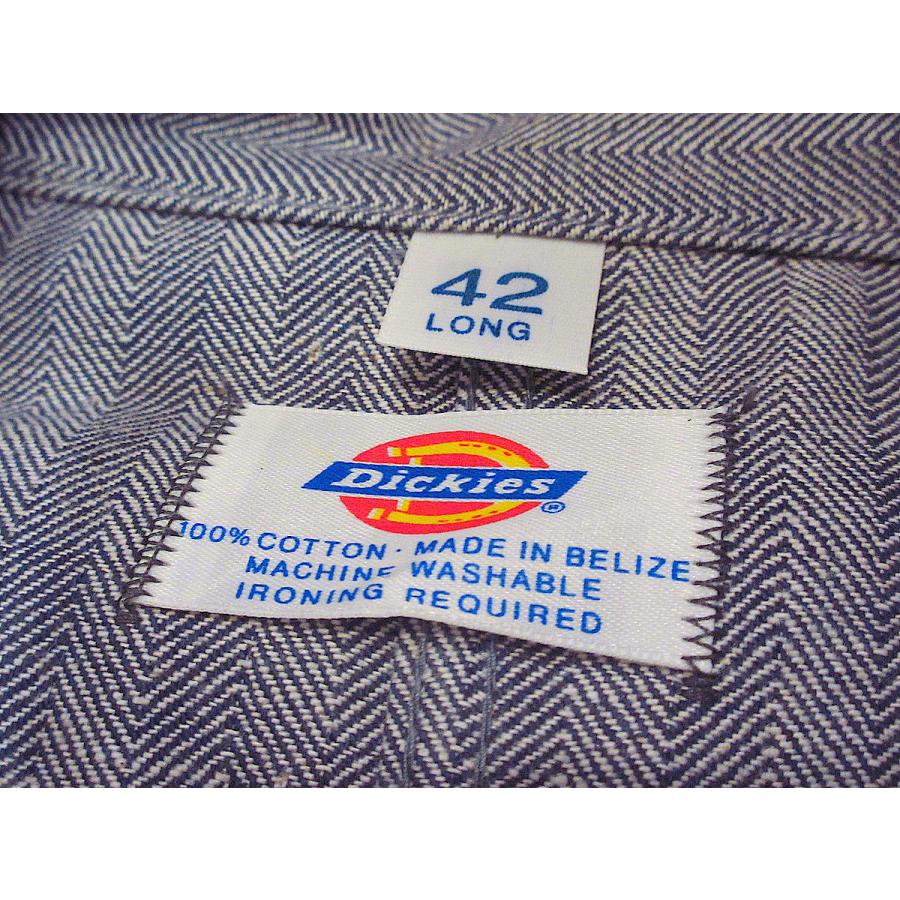 ビンテージ70’s●DEADSTOCK Dickies HBTオールインワン表記size 42 LONG●231102j6-m-all古着1970sデッドストック - 画像 (3)