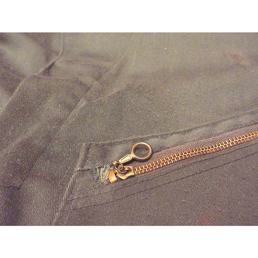 ビンテージ70’s●Dickiesオールインワンオリーブグリーン実寸W86cm●231102j7-m-all古着1970sタロンジップ - 画像 (7)
