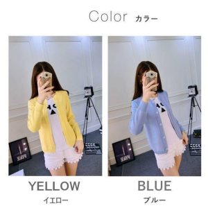 ニットカーディガン レディース  夏 服 丸首 立ち襟 ショート丈 ボタン ホール 無し 長袖 無地おうちコーデ (アパレル)おうちコーデ (アパレル)