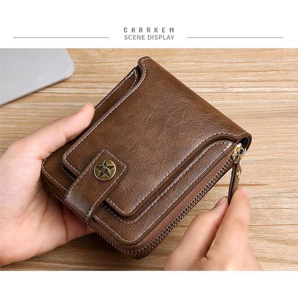 財布 二つ折り メンズ ミニ財布 レディース BOX型 コインケース 小銭入れ あり コンパクト 40代 50代 30代 20代 カード さいふ - 画像 (9)