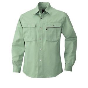 4532484337533 Early Bird 857 ナガソデシヤツ 色：スモークグリーン サイズ：M