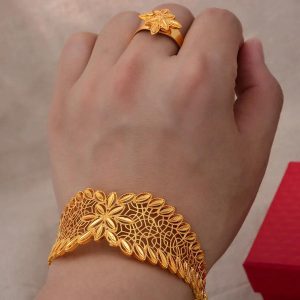 バングル エチオピア アフリカ ゴールド ピック レディース ガール ドバイ 24K カラー アフリカン アラビア アラビック ジュエリー