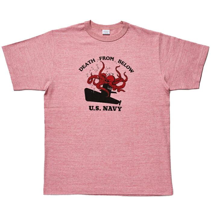 WAREHOUSE ウエアハウス Tシャツ Lot 4096 88/12杢クルーネック DEATH FROM BELOW 半袖 - 画像 (3)