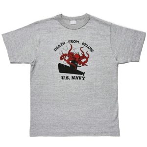 WAREHOUSE ウエアハウス Tシャツ Lot 4096 88/12杢クルーネック DEATH FROM BELOW 半袖