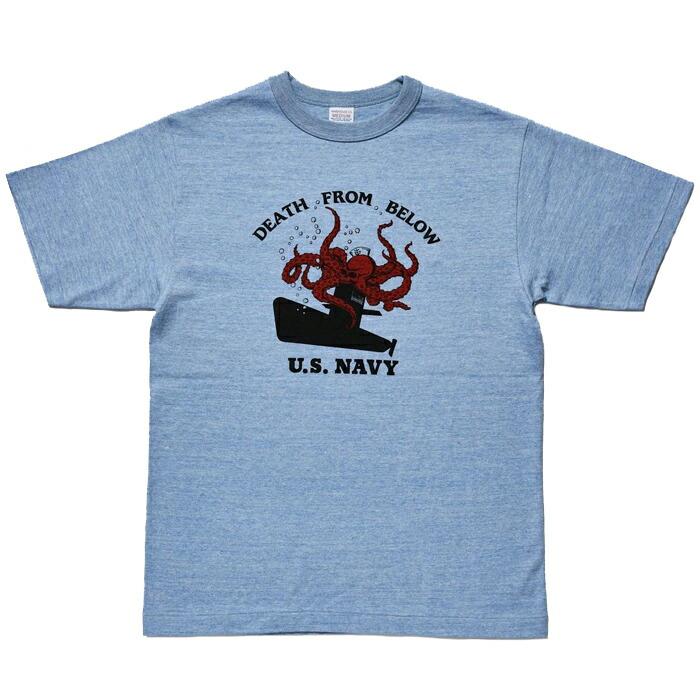 WAREHOUSE ウエアハウス Tシャツ Lot 4096 88/12杢クルーネック DEATH FROM BELOW 半袖 - 画像 (2)