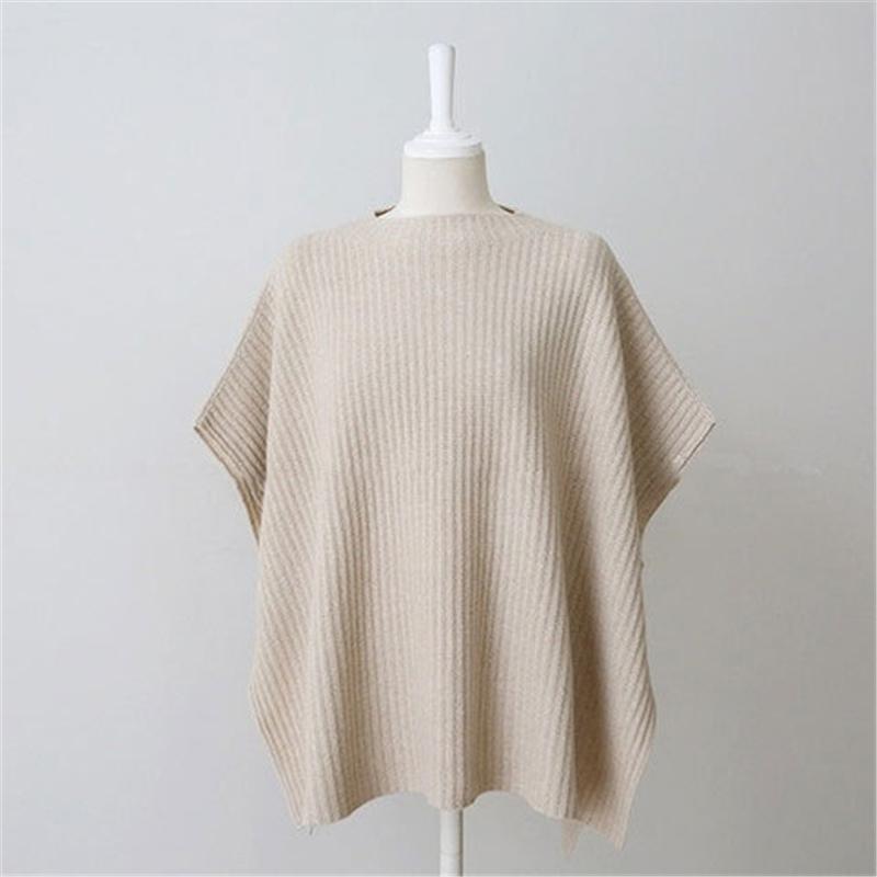 ニットベスト レディース ポンチョ チョッキ ベスト ジレー ローゲージニット 一部即納 ゆったり プルオーバー セーター 無地 秋コーデ カジュアル 重ね着 - 画像 (3)